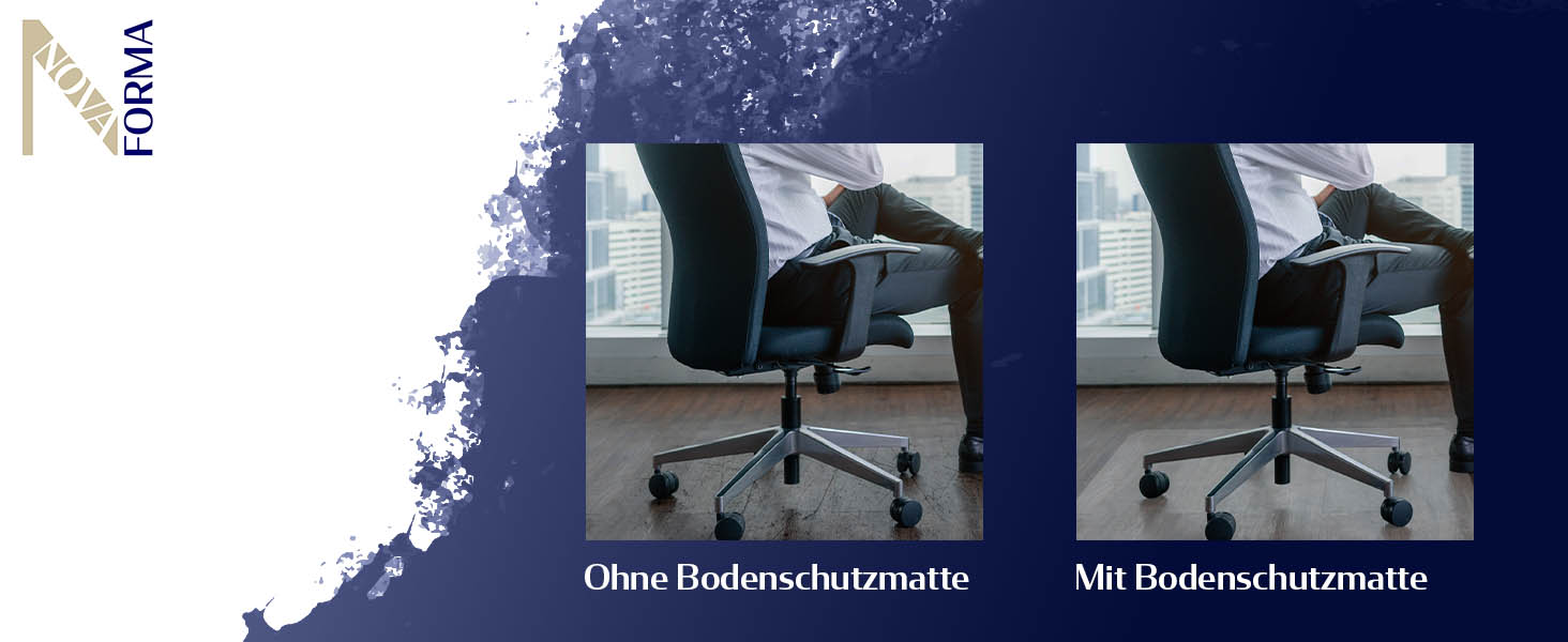 Захисний килимок для підлоги з PET - прозорий килимок для твердих підлог - 100% переробний - екологічний килимок для офісного крісла - універсальний захист підлоги для офісу та дому - 90x120 см