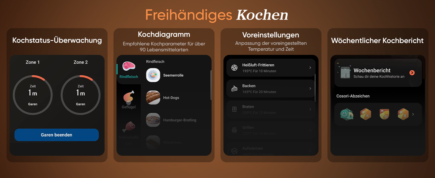 Фритюрниця без олії COSORI Turbo Tower Pro з 2 камерами, 10.8 л, DualBlaze, керамічне покриття, Wi-Fi, автоматичне регулювання повітряного потоку
