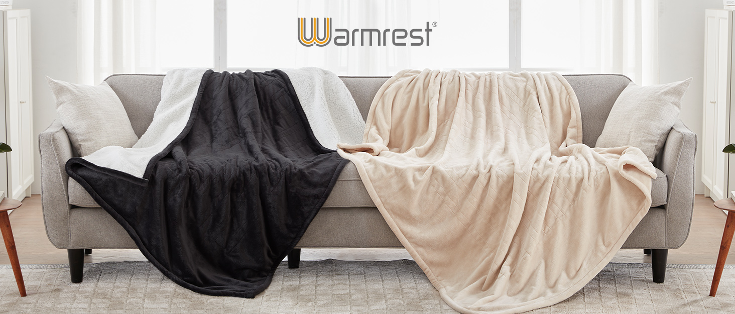 Електрична ковдра Warmrest 130180 см, 6 рівнів, автоматичне вимкнення, захист від перегріву, можна прати, червоний