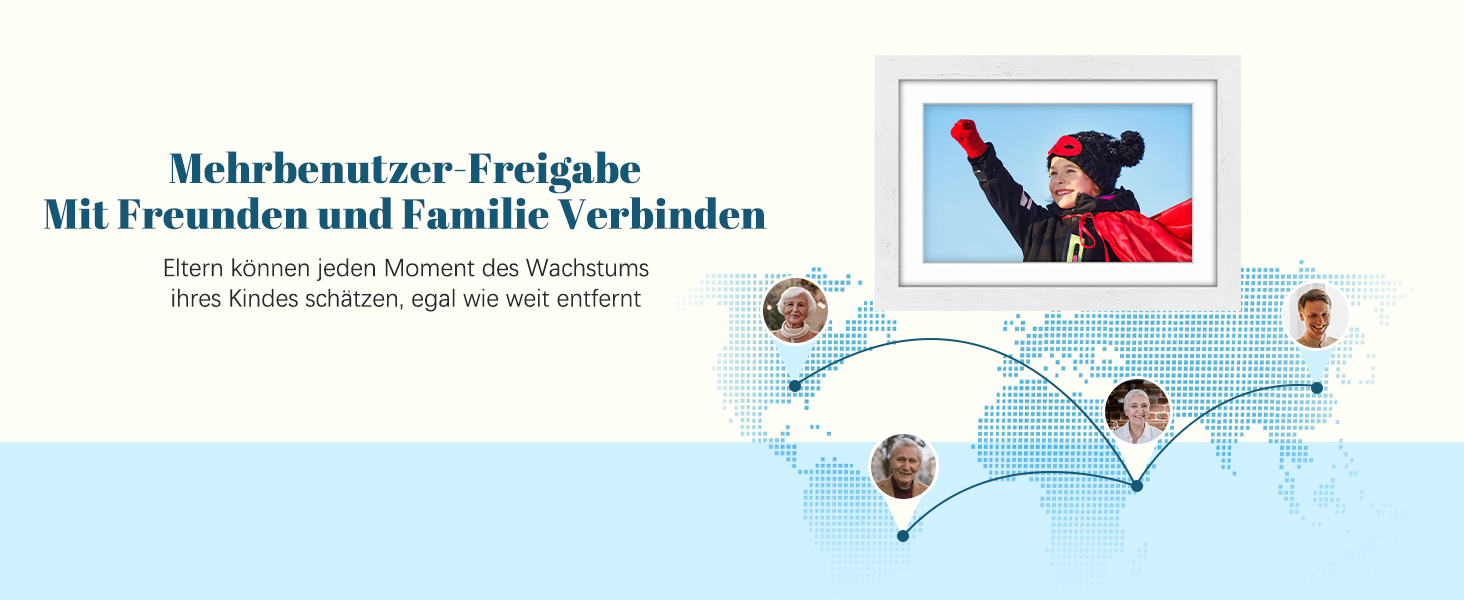 Цифровий фоторамка Eptusmey 10.1 дюймів з Wi-Fi, дуб, 32GB, IPS Touchscreen, відтворення фото/відео через Uhale APP, подарунок для чоловіків та жінок, білий