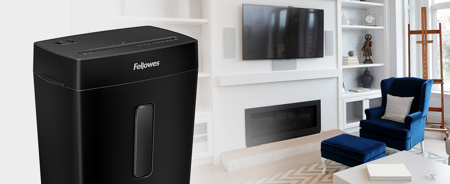 Fellowes FS-8C: Шредер для паперу 8 листів, чорний, Cross Cut, 15л, знищення кредитних карт
