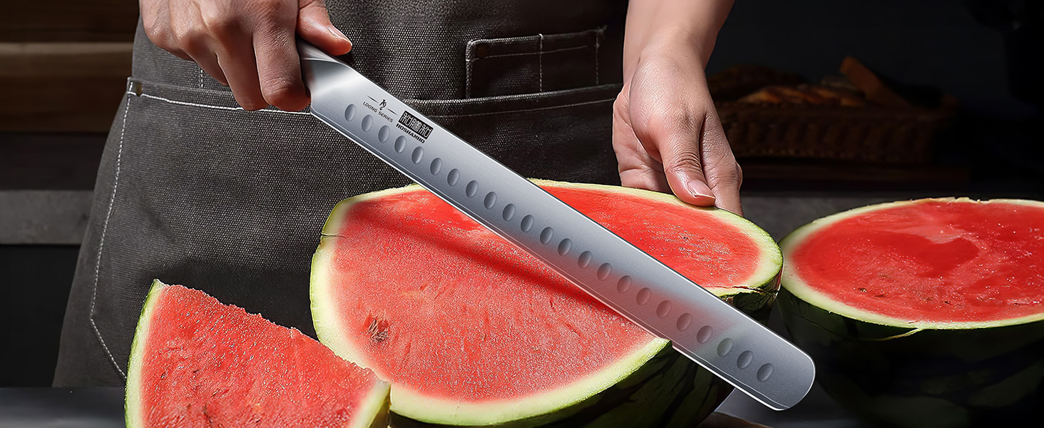 Набір кухонних ножів HOSHANHO 7 предметів: професійний набір з японської сталі з високим вмістом вуглецю, ультрагострі ножі з ергономічними ручками з паккавуда (2 ножі для обробки м'яса)