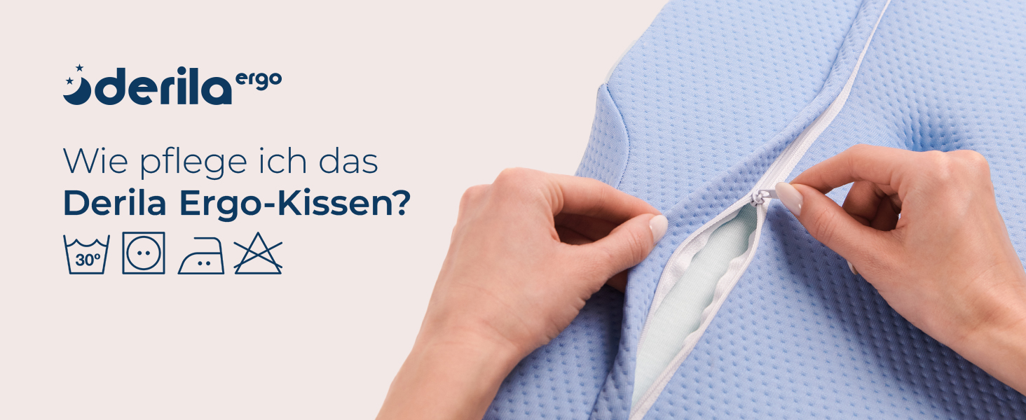 Ергономічна ортопедична подушка для шиї та голови Derila з ефектом пам'яті (Memory Foam) для всіх позицій сну, 54x36x12 см