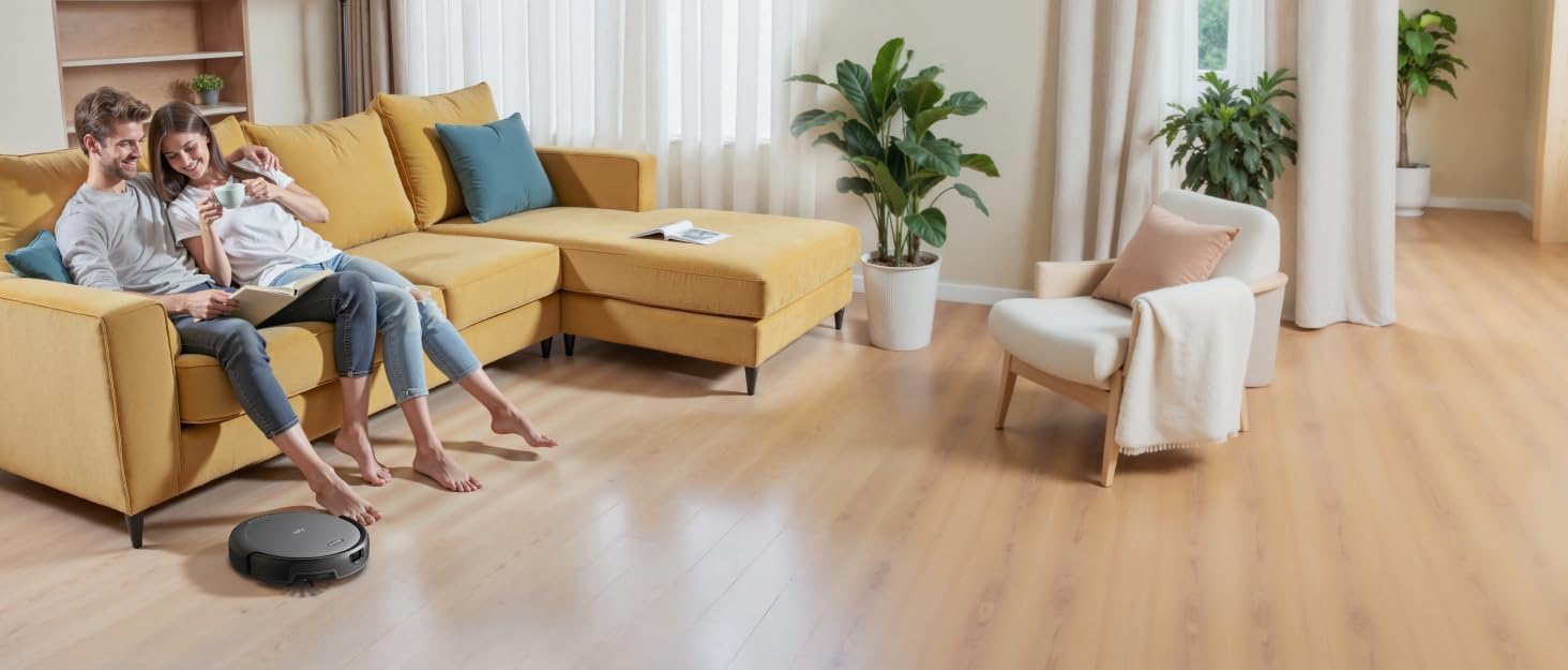 Робот-пилосос eufy C10 з автоматичною станцією самоочищення, 7,3 см, для прибирання килимів, з бічною щіткою для кутів, лазерна та інфрачервона навігація