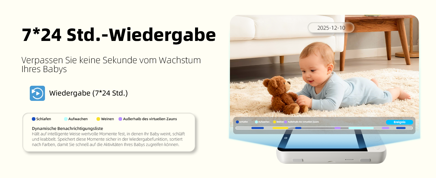 Радіоняня Ellie з камерою 2K, 5