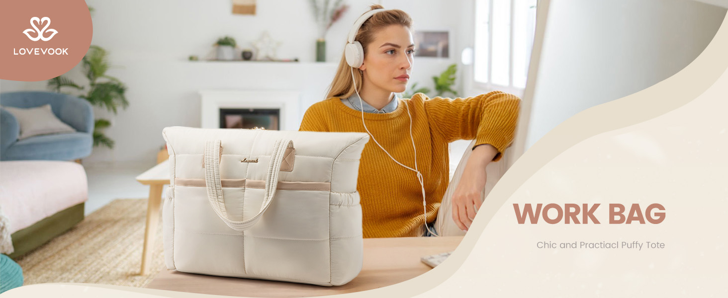 Сумка для ноутбука LOVEVOOK 15.6 дюймів, жіноча, містка, водонепроникна, для роботи, навчання, подорожей