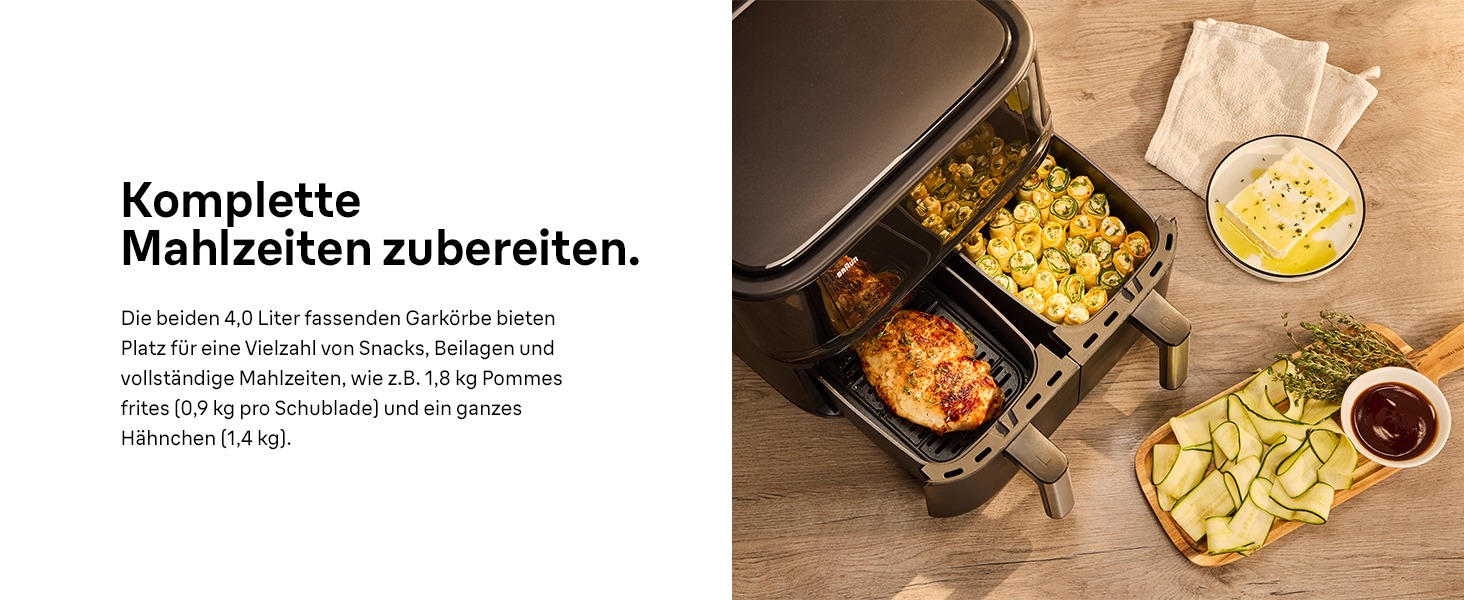 Фритюрниця повітряна Braun MultiFry 3 HF 3030, 4.3 л, 1500 Вт, цифрове керування, 8 програм, чорна