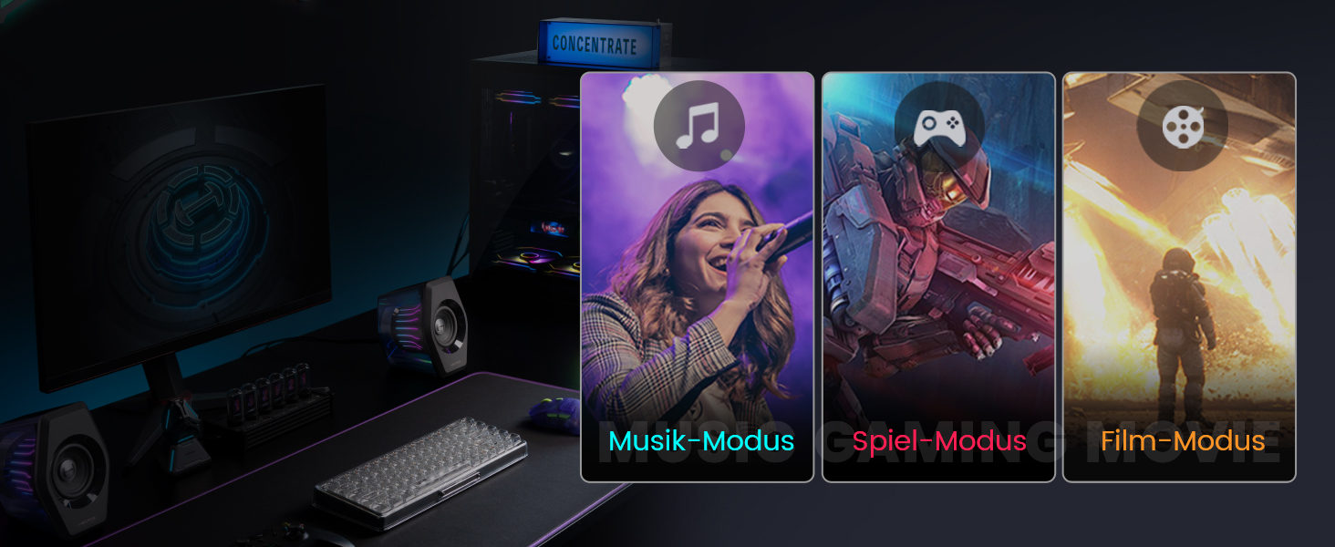 Edifier G2000 Pro - Bluetooth колонки для комп'ютера з 7.1 об'ємним звуком, RGB підсвічуванням, USB та Aux входами (білі)