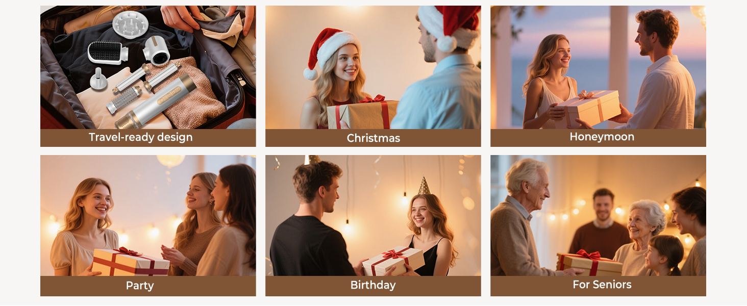 Мультистайлер для волосся 7 в 1 UKLISS Hairstyler Pro: фен, автоматична плойка, круглий брашинг та випрямляч для волосся, білий