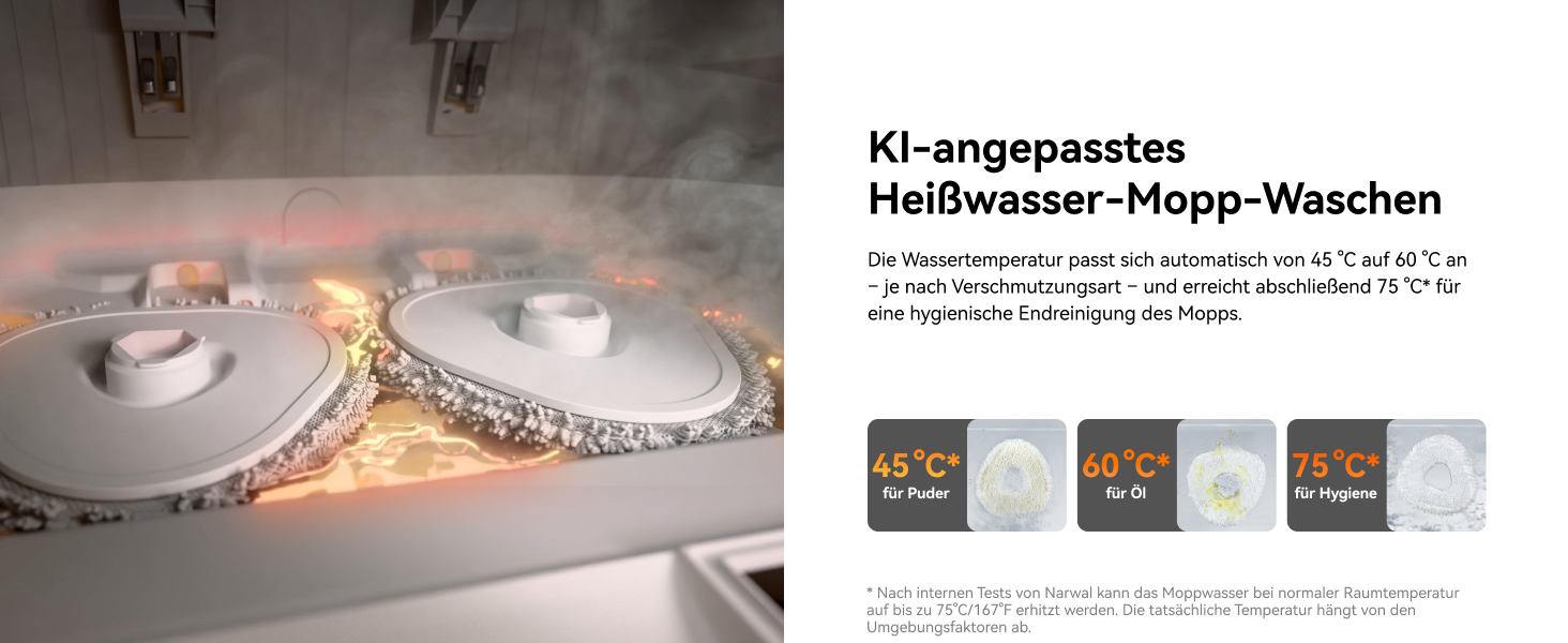 Робот-пилосос NARWAL Freo Z10 з функцією миття підлоги, 15000 Па, гаряча вода 75°C, автопорожнення, уникнення перешкод, антизаплутування для шерсті тварин