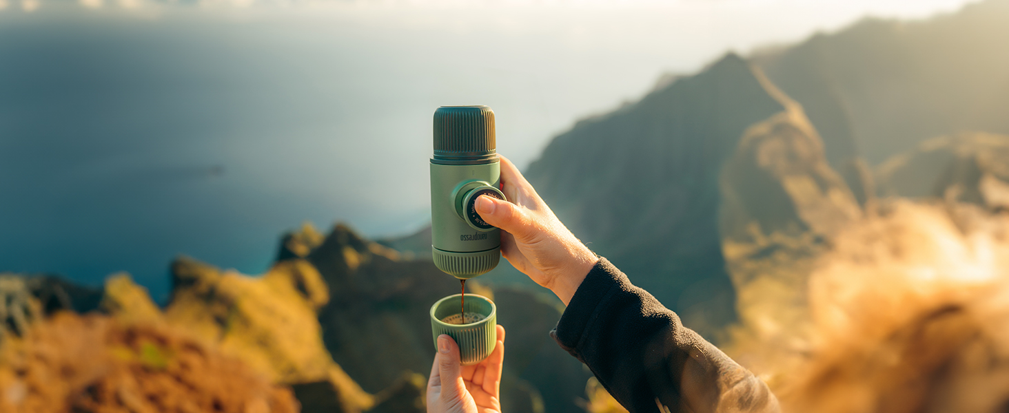 WACACO Nanopresso: портативна кавомашина для еспресо, чорна, 80 мл