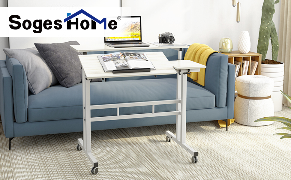 Регульований стіл для комп'ютера SogesHome, робоча станція, стіл для ноутбука, SH-ZS-101-2-BK