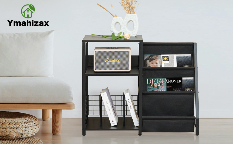 Стійка для програвача вінілу з 3-ярусним зберіганням для 200 альбомів, металевий каркас, CD та Record шафа, стійка для програвача та дерев'яна шафа для платівок для вітальні, кімнати відпочинку