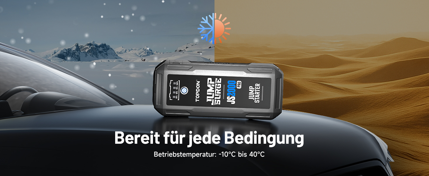 Powerbank TOPDON JS3000 для авто: пускова станція, 24000mAh, 12V, для бензинових та дизельних двигунів (до 9.0L/7.0L)