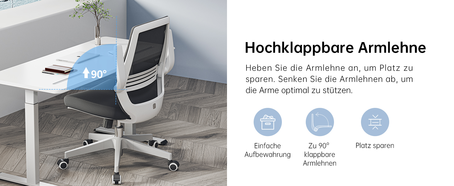 Офісний стілець SIHOO ергономічний з регульованими підлокітниками, підтримкою попереку, м'якою спинкою з сітки та коліщатками, поворотний комп'ютерний стілець (Чорний, Сучасний)