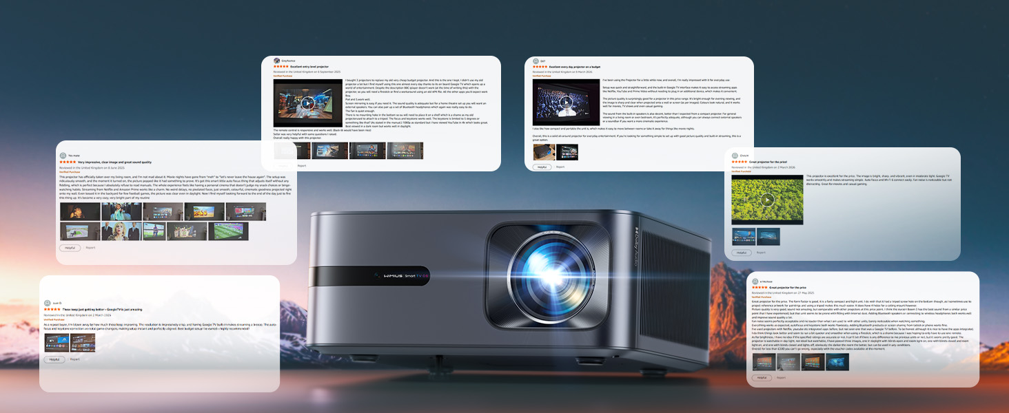 Проєктор Beamer 4K з Google TV 14.0