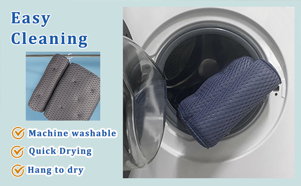 Подушка для ванни з піни Memory Foam, антиковзка, для шиї та спини, 4D вентиляція, 6 присосок, сіра