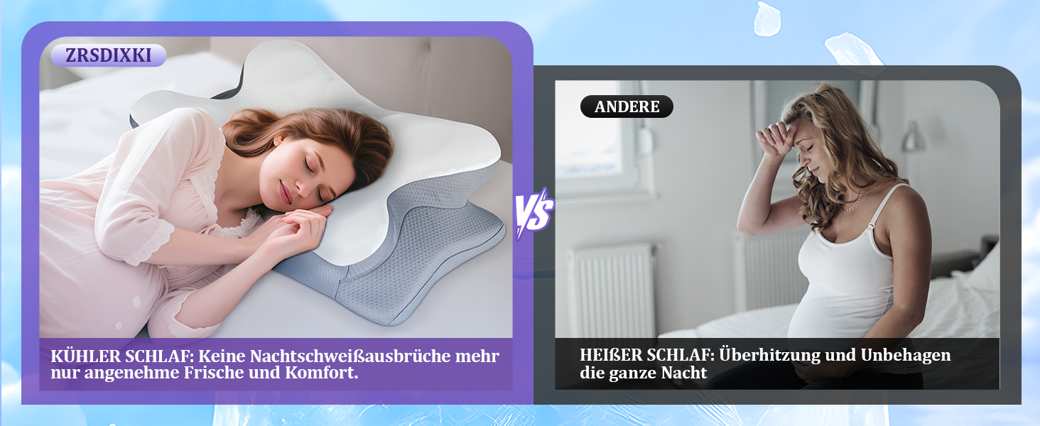 Подушка для шиї з Memory Foam - ортопедична подушка для сну, бічних, спинних та тих, хто спить на животі. Підтримка шиї, ергономічна подушка