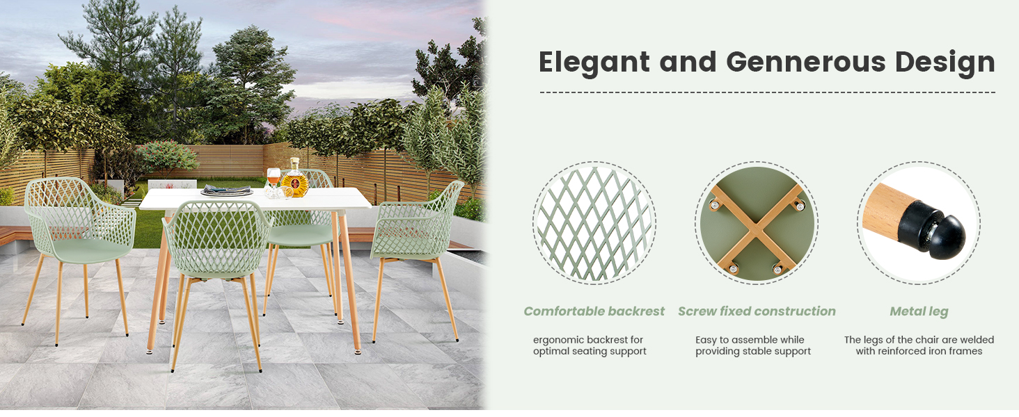 Набір садово-розслаблюючих крісел 4 шт. для тераси, балкону та саду, 120 кг, сіро-зелений