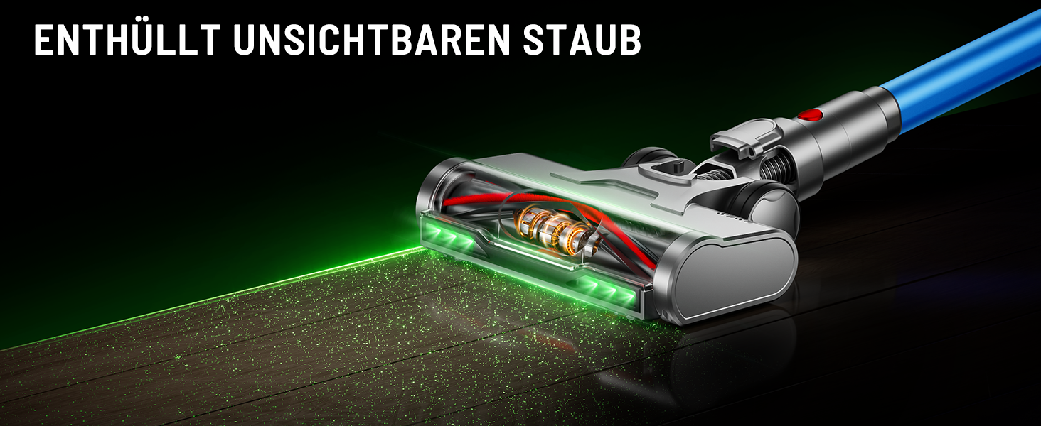 Акумуляторний пилосос бездротовий 600W, 70 хв, 1.8л, для підлоги, килимів, шерсті тварин, з самостійною підставкою, блакитний