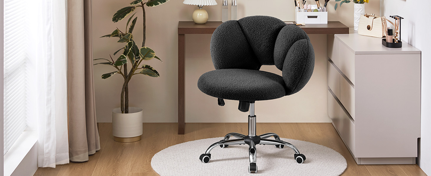 Крісло офісне Yaheetech, ергономічне, чорне, регульоване по висоті, до 136 кг, для дому/офісу