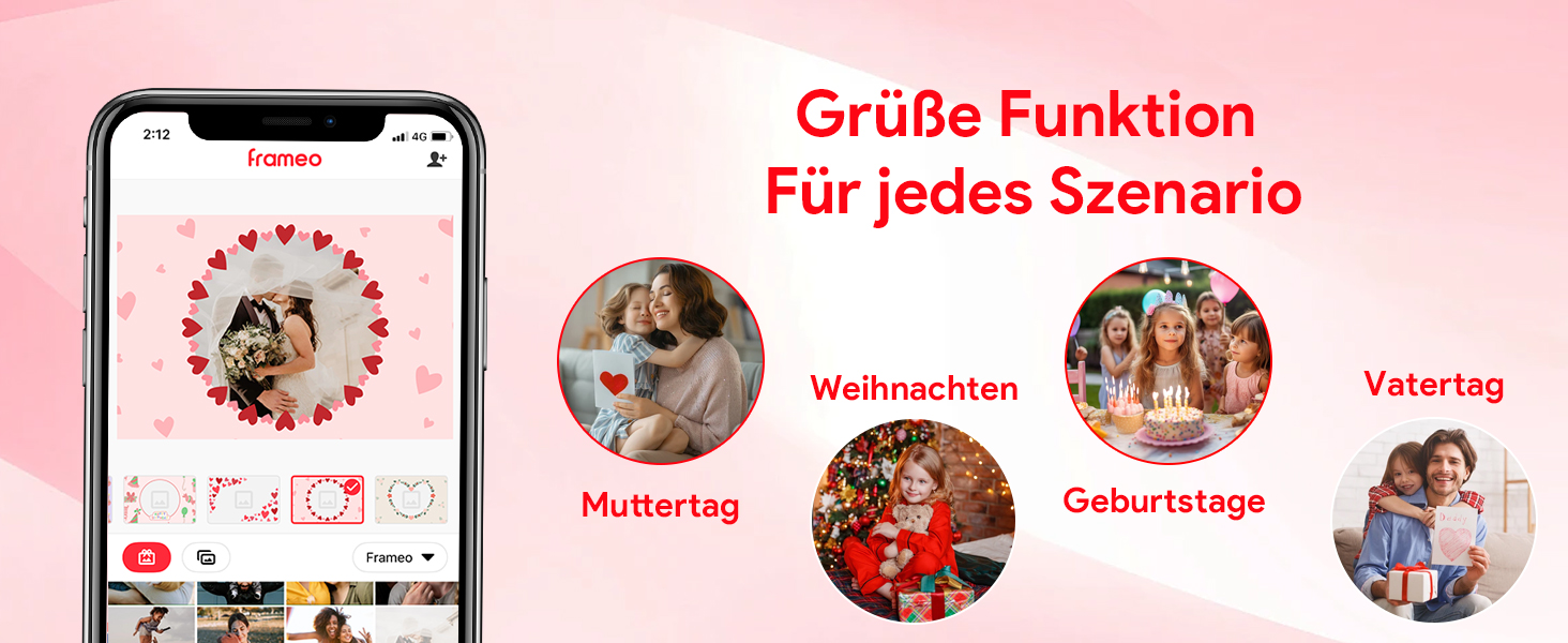 Frameo Цифровий фоторамка 10.1 дюйма, WALN, 32 ГБ, автоповорот, відправка фото/відео через додаток