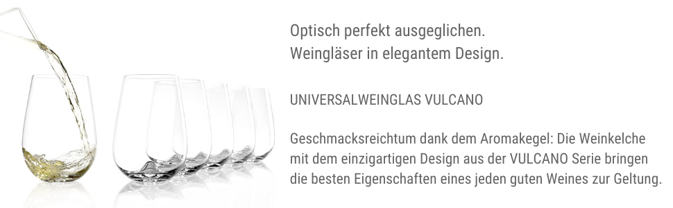 Кружка для білого вина Stlzle Lausitz Vulcano 475 мл Набір з 6 I Високоякісні склянки, які можна мити в посудомийній машині