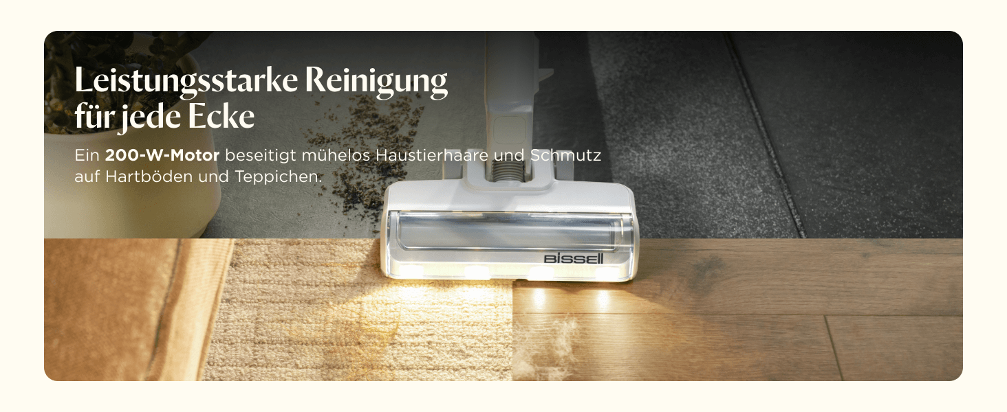 Акумуляторний пилосос Bissell PowerClean FurGuard для шерсті тварин з HEPA-фільтром, 2500 mAh, 50 хв роботи