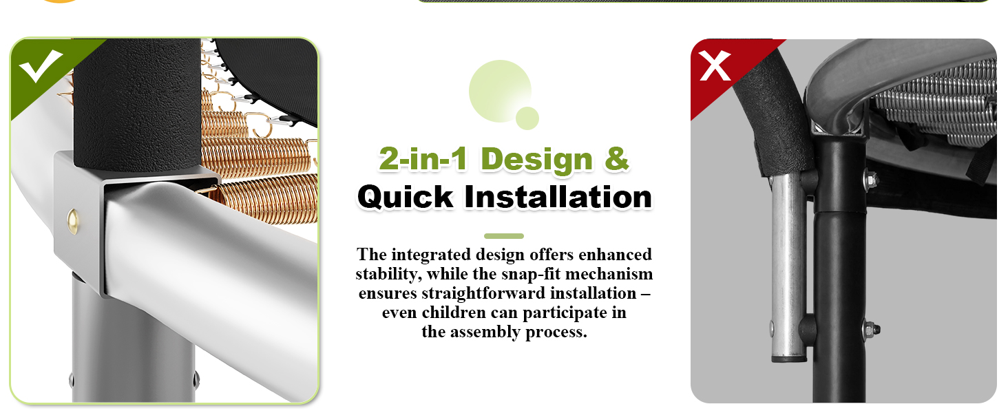 Батут садовий Devoko з сіткою та баскетбольним кільцем, діаметр 305 см, до 150 кг - для дітей та дорослих, чорний