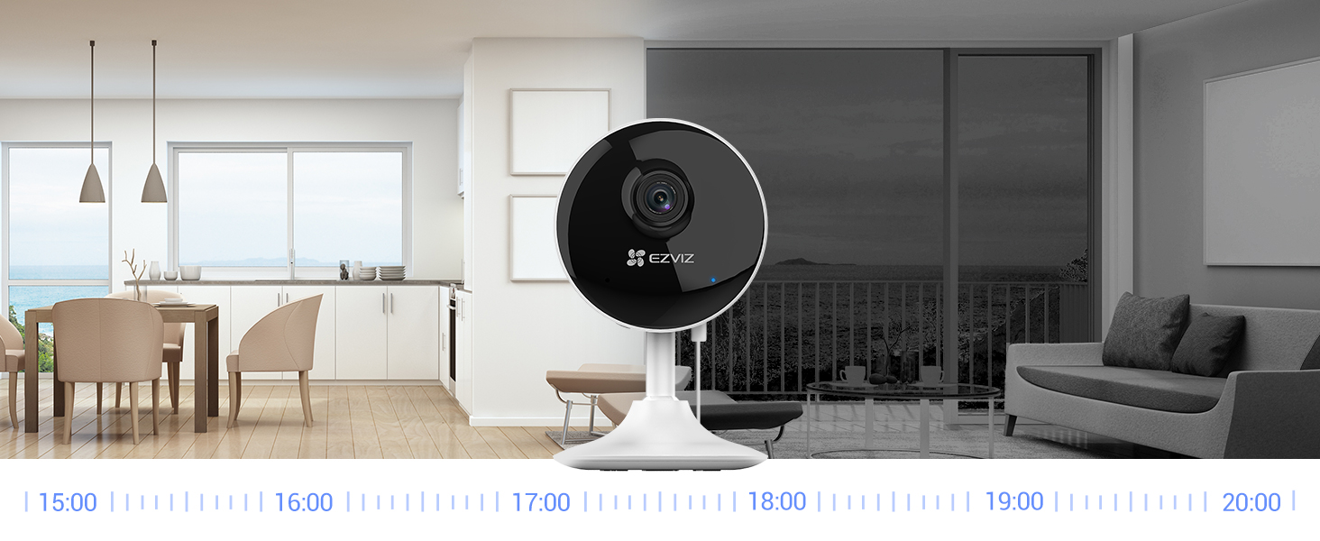 EZVIZ C1C 2 шт. IP камера Wi-Fi 1080P з двостороннім аудіо, нічним баченням до 12м та датчиком руху