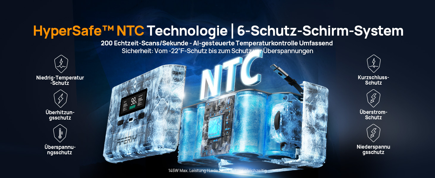 Портативна електростанція AFERIY 100W, 99.2Wh/31000mAh, PD3.0, сонячна зарядка 100W, 6-рівневий захист, для подорожей, кемпінгу, надзвичайних ситуацій