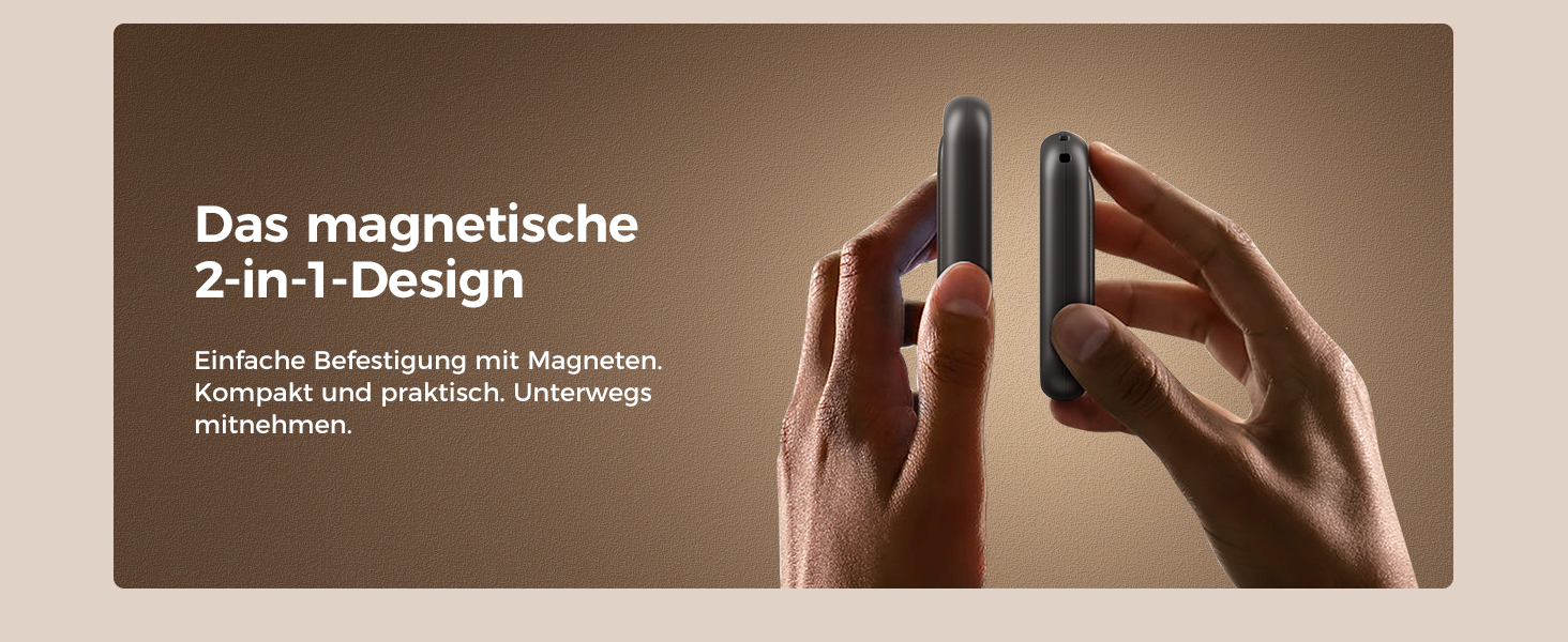 Електричні грілки для рук OCOOPA UT4 Young Obsidianschwarz, 5000mAh, 2 шт. - Компактні, Водонепроникні, Швидкий нагрів, USB, для зими