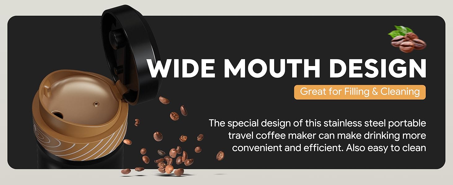 RECAFIMIL Французький прес для кави: портативна модель з нержавіючої сталі, 350 мл, ідеально підходить для кемпінгу та подорожей