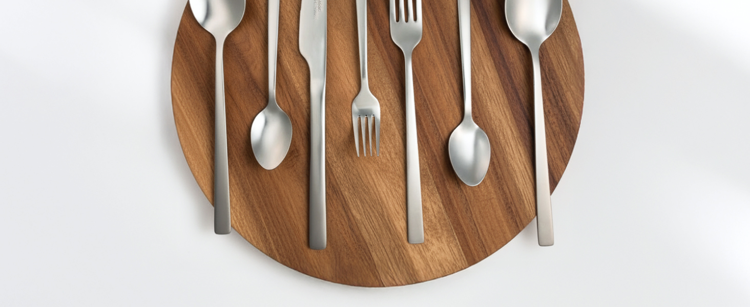 Набір столових приборів Miamio для 6 осіб (72 шт.) з нержавіючої сталі 18/10, сріблястого кольору, придатний для миття в посудомийній машині