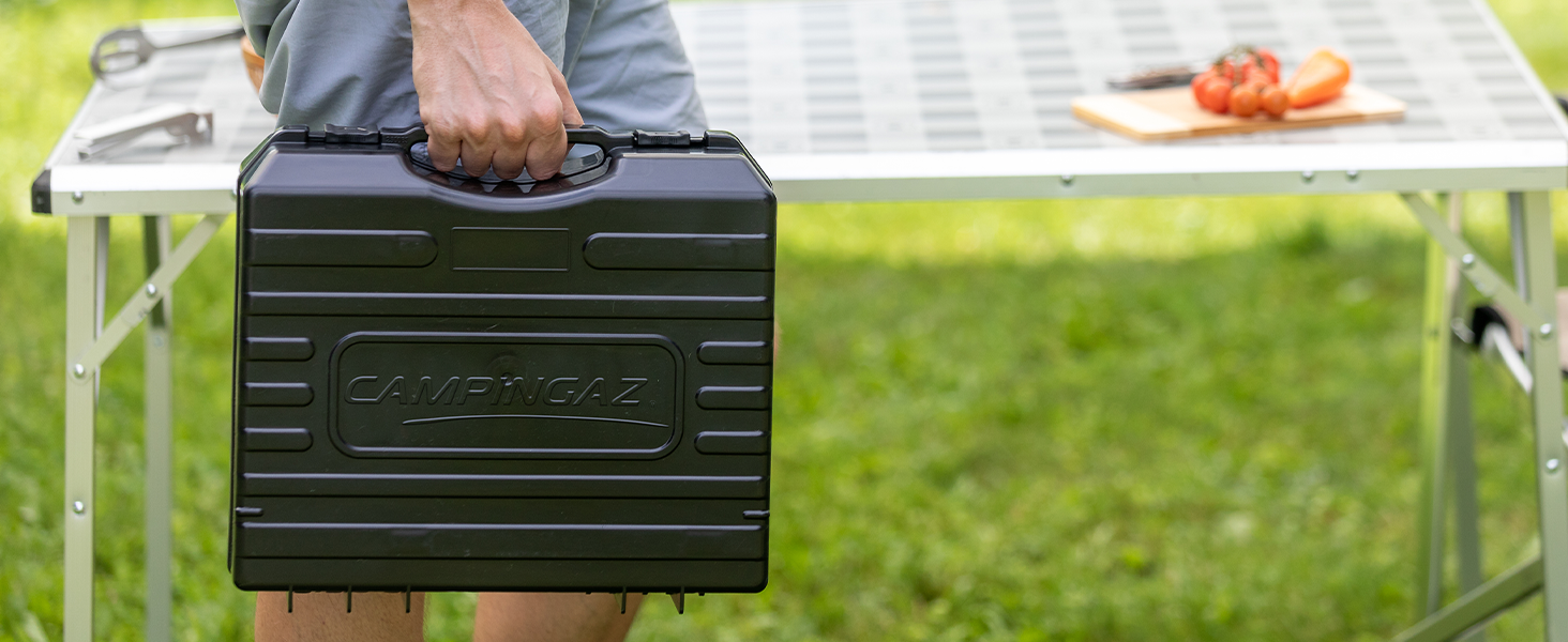 Газовий намет Camp Bistro 3 від Campingaz - компактний одноконфорочний намет для кемпінгу з валізами, 2200 Вт