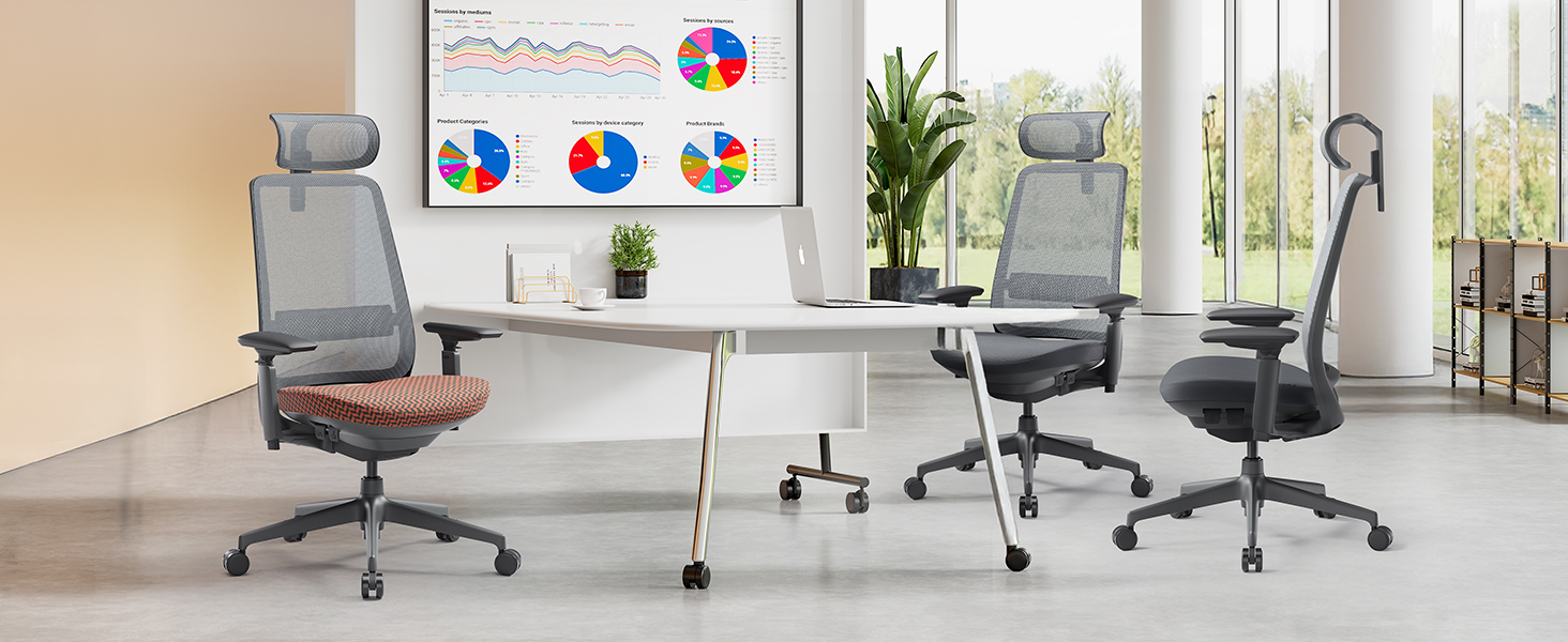 Ергономічне крісло Colamy для офісу, чорне: регульована глибина сидіння, 4D підлокітники, підтримка попереку (до 136 кг)