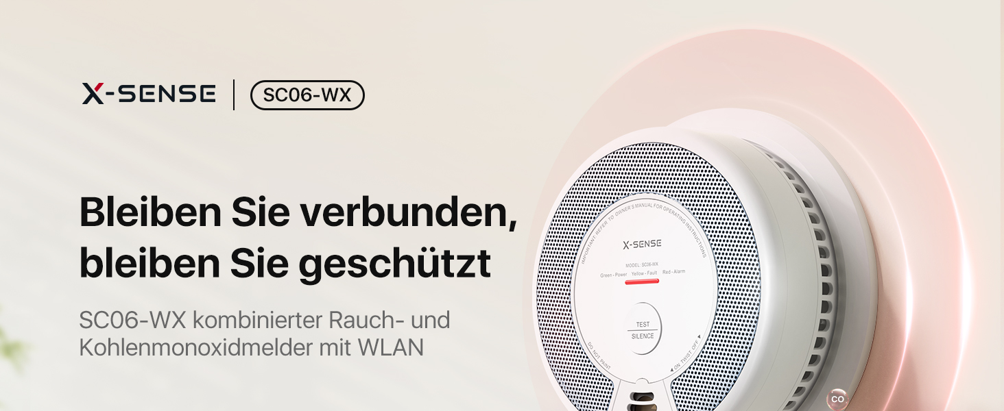 X-Sense Детектор диму та CO з Wi-Fi, 2-в-1, SC06-WX, 1 шт.