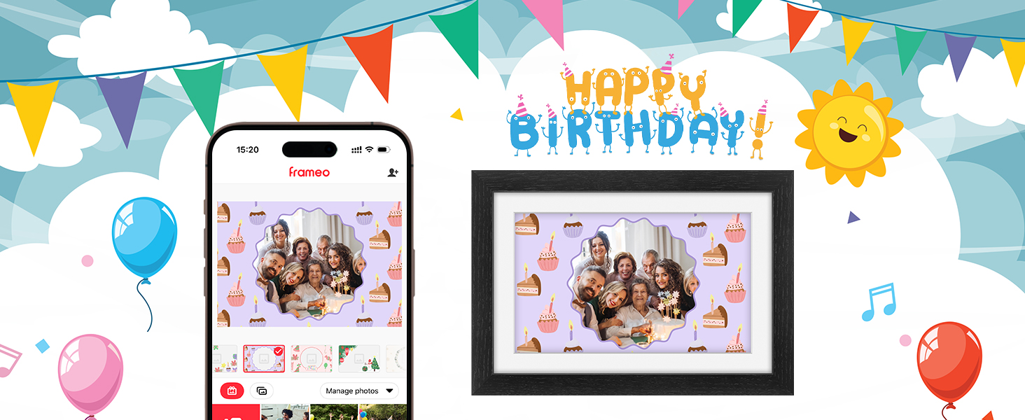 Цифровий рамка для фотографій з дерева, Wi-Fi, 32GB, 10.1 дюйма, IPS сенсорний екран, Frameo APP, подарунок, дуб (чорний дуб)