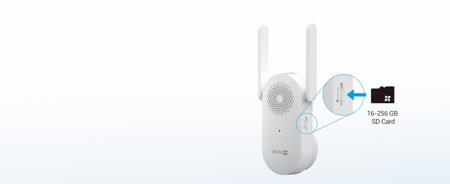 Відеодзвінок EZVIZ CP3 Pro з акумулятором та дзвінком CH1, бездротовий, з камерою, розпізнавання осіб, 2K, кольорова нічна зйомка, двостороння зв'язок, 8GB eMMC, комплект