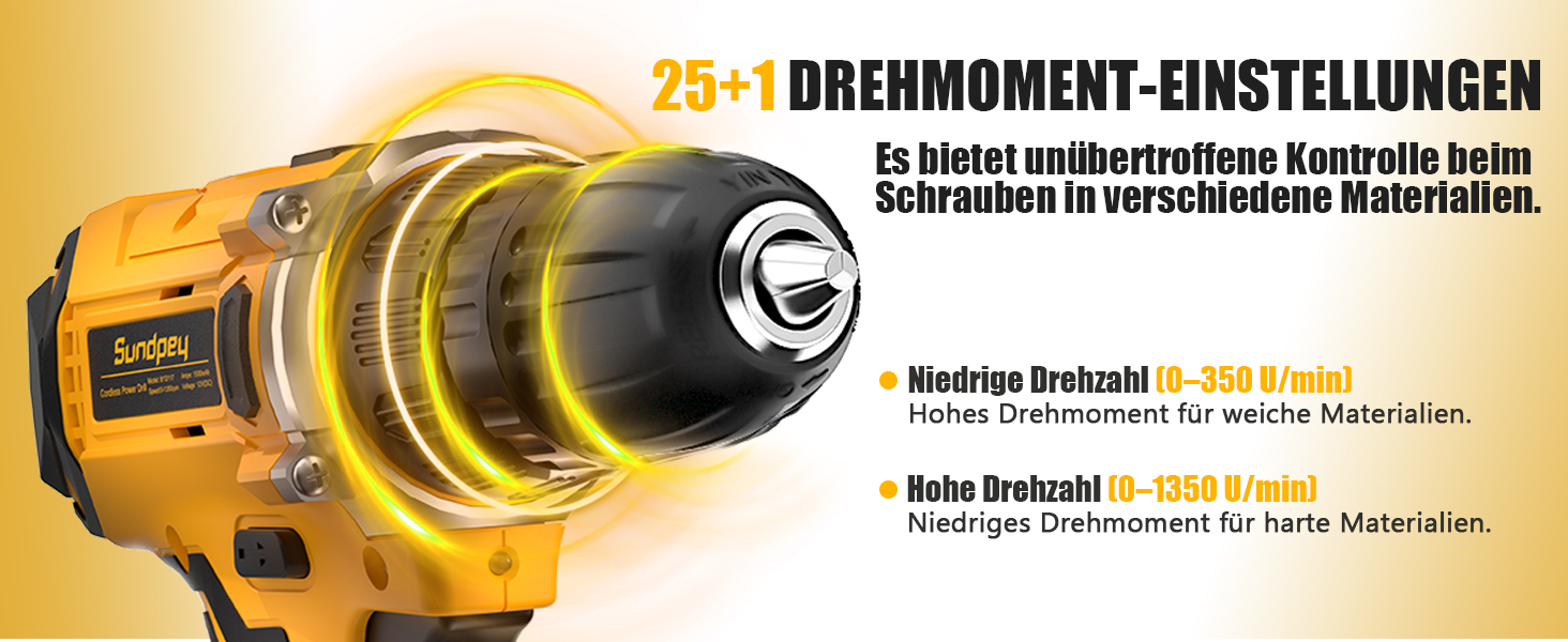 Набір інструментів Sundpey 166 предметів з акумуляторною викруткою 12V для дому, ремонту та саду (жовтий)