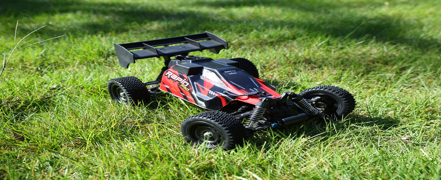 Радіокерований позашляховик DEERC 9205E 1:10 48 км/год 4WD Monstertruck з 2 акумуляторами, 2.4GHz, для дітей та дорослих