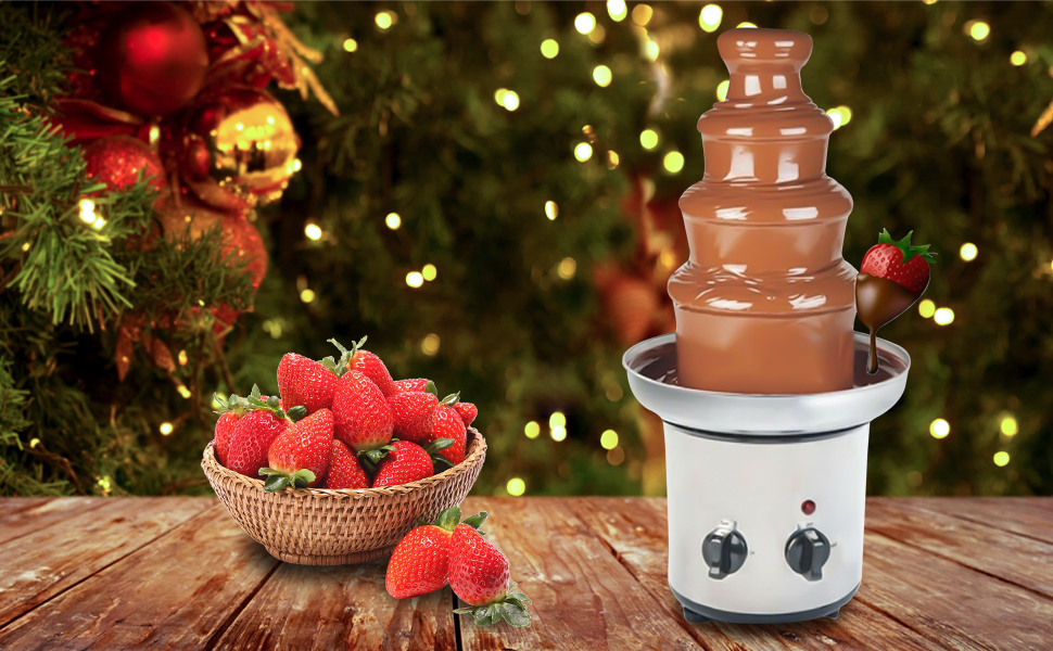 Шоколадний фонтан YUNRUX 4-ярусний, професійний, з нержавіючою сталею, 170W, 220V