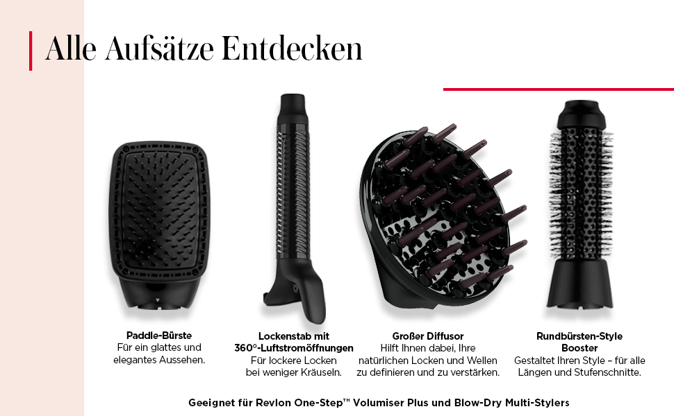 Revlon One-Step Volumiser Plus RVDR5298E: Фен-щітка з кераміко-титановою пластиною та турмаліновою іонізацією (з насадкою-концентратором)