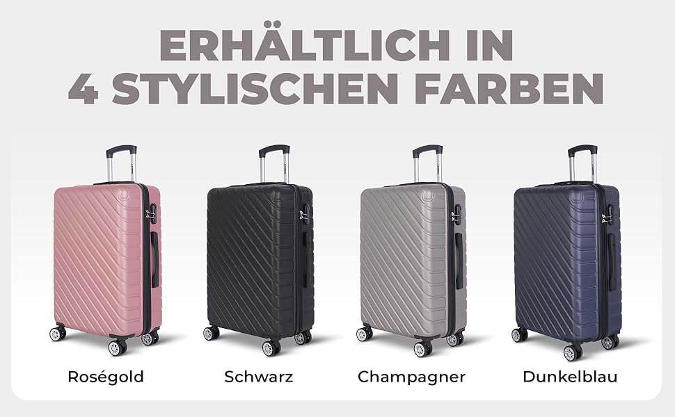 Набір валіз Onbest 3 шт. XXL (20', 24', 28') з ABS пластику – міцні та легкі валізи з колесами. В комплекті: валіза, ролтоп, валіза-ролкер + цифрова вага. Колір: шампань