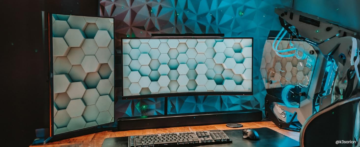 BenQ ScreenBar - LED лампа для монітора з регулюванням кольору та автоматичним затемненням, захист очей, USB зарядка, офісна лампа