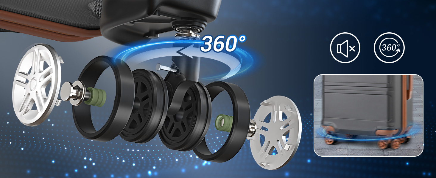 Чемодан-валіза KONO (65см, сірий/коричневий)