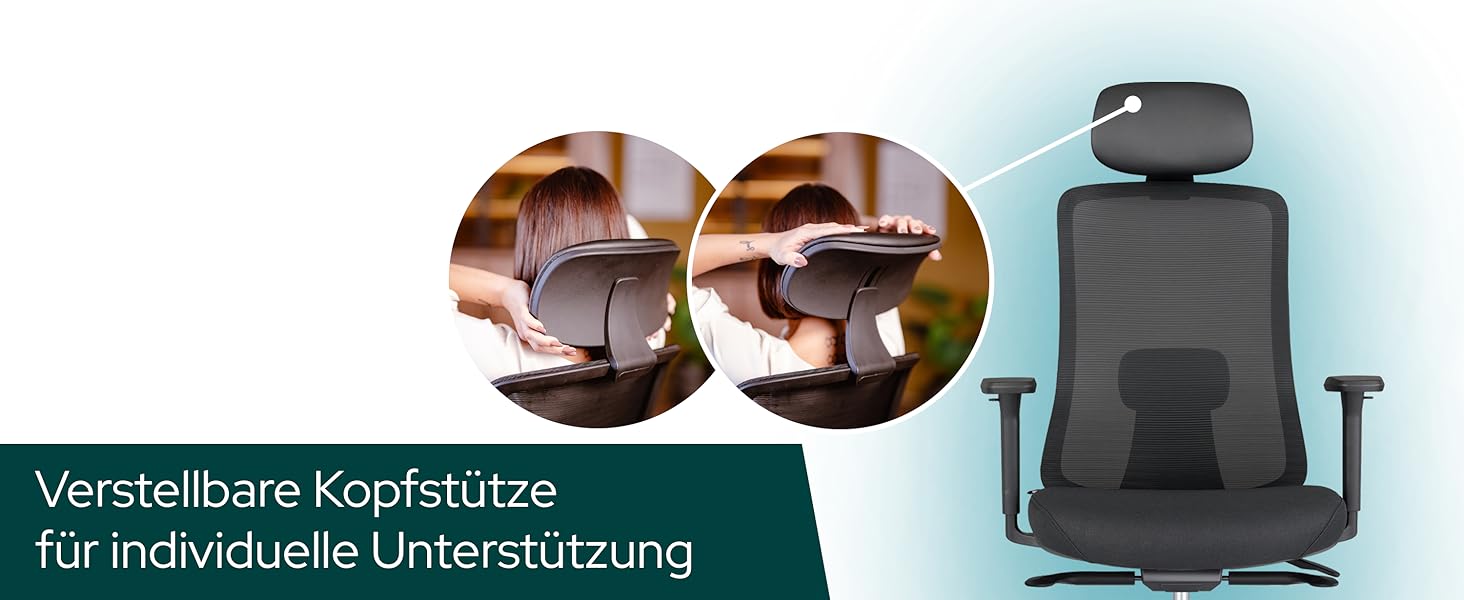 Ергономічне крісло Schekka® для офісу - переможець тестів. Індивідуальне регулювання, підтримка попереку, 3D підлокітники, дихаюча сітка. Макс. вага 150 кг, чорний колір, без підголівника.