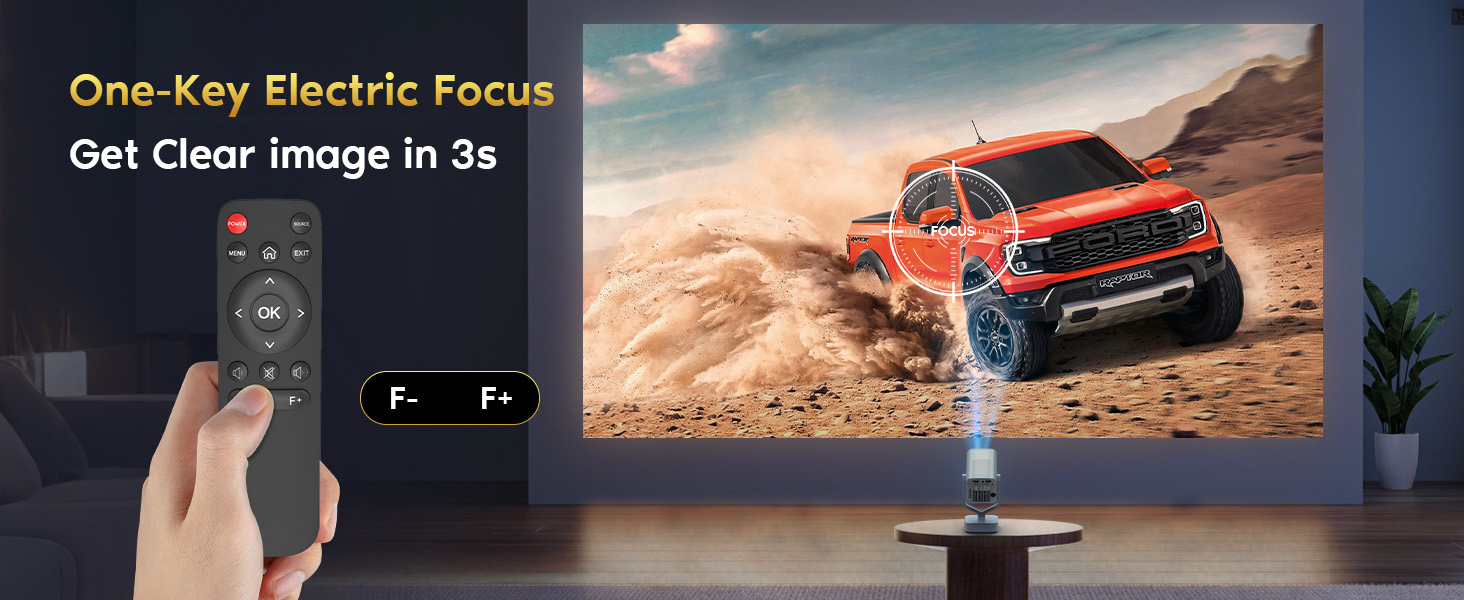 Портативний проєктор Mini Beamer з Android OS, автотрапецеїдною корекцією, підтримкою 4K 1080p, Bluetooth WiFi6, 160 ANSI, для телефону/ТВ приставки/зовнішнього використання/ноутбука