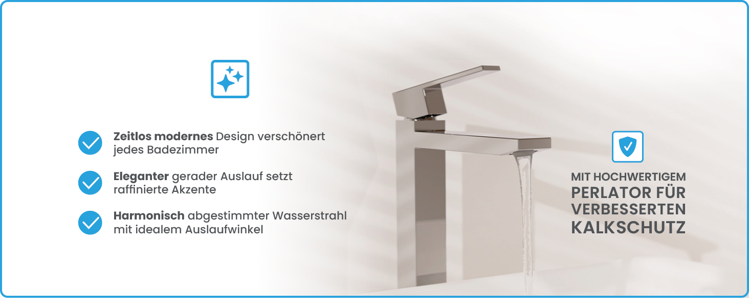 Змішувач для ванної кімнати Bächlein Imatra, однолеверний, хром, сучасний дизайн