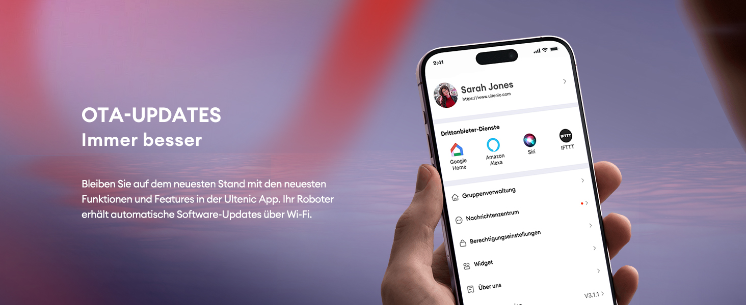 Робот-пилосос Ultenic з функцією миття 6000Pa, LiDAR навігація, 3-в-1, 150 хв роботи, керування через додаток, для шерсті тварин, килимів та твердих підлог D10